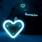 SolarPowered Heart Shape LED Car Ambient Light USB Rechargeable Romantic Decor 3