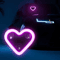 SolarPowered Heart Shape LED Car Ambient Light USB Rechargeable Romantic Decor 4