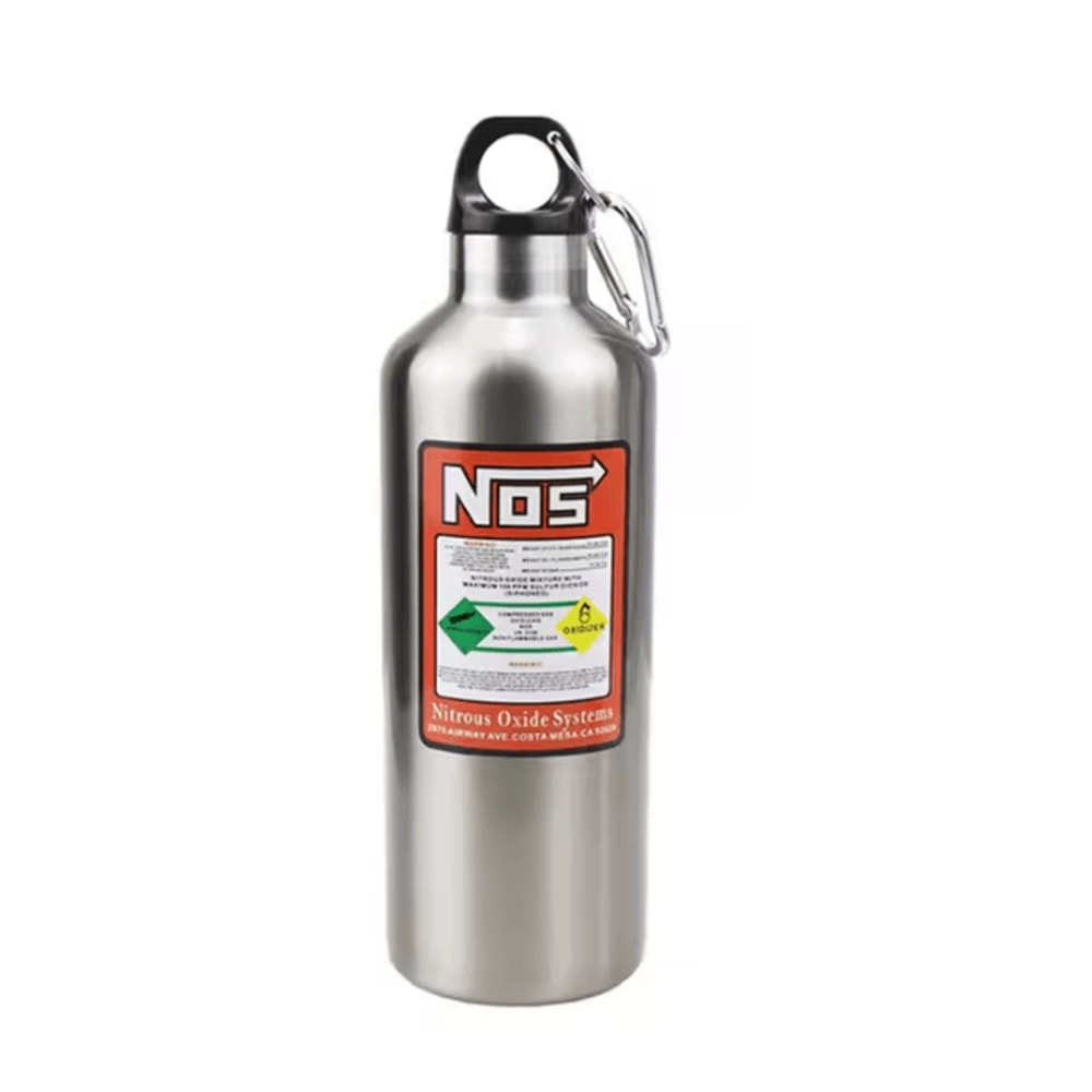 NOS Nitrogen Cylinder Stainless Steel Thermos Cup 500ML Car Interior Drink Bottle 5