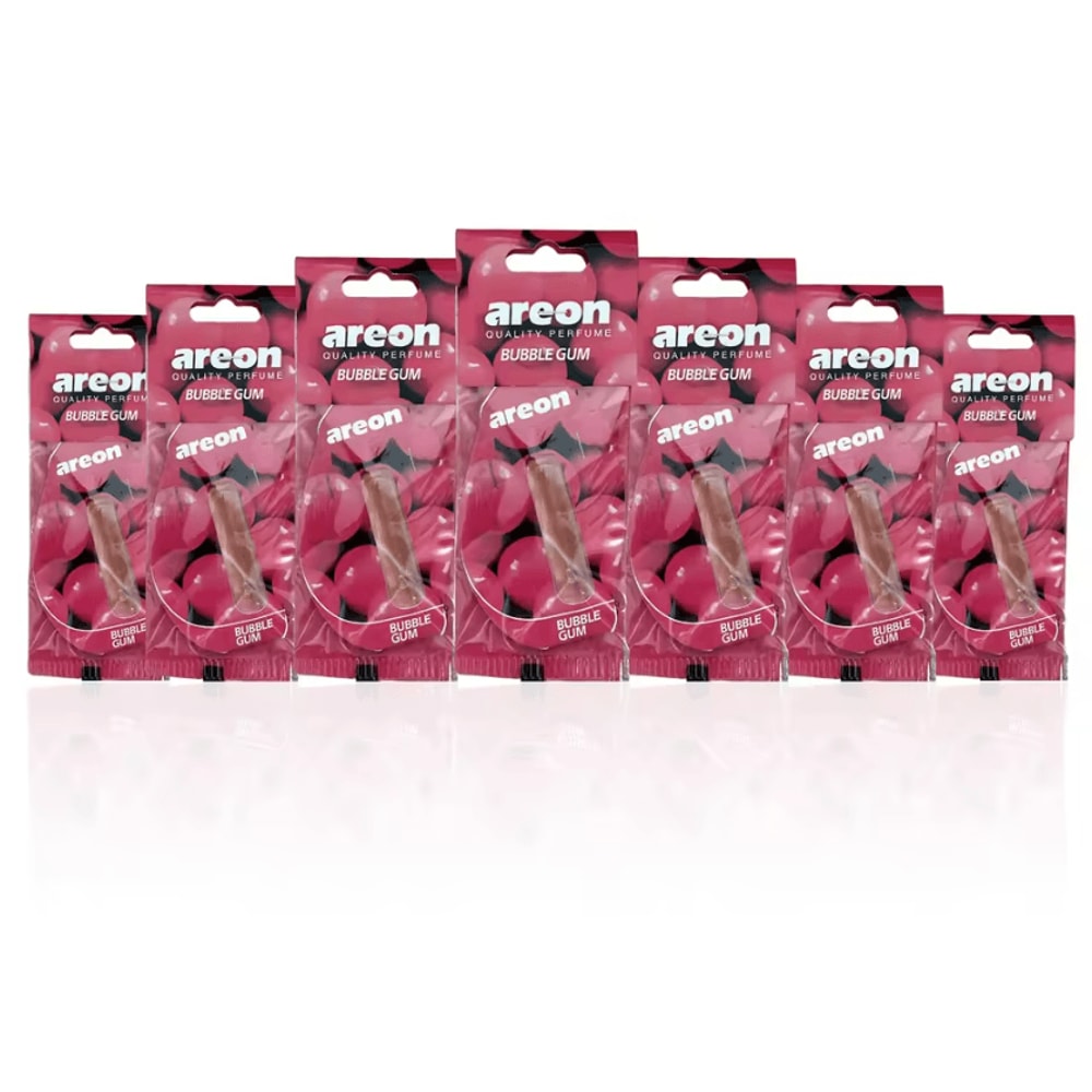 Areon Bubble Gum Hanging Car Air Freshener Pack Natural Paper Scent Interior Decor 0