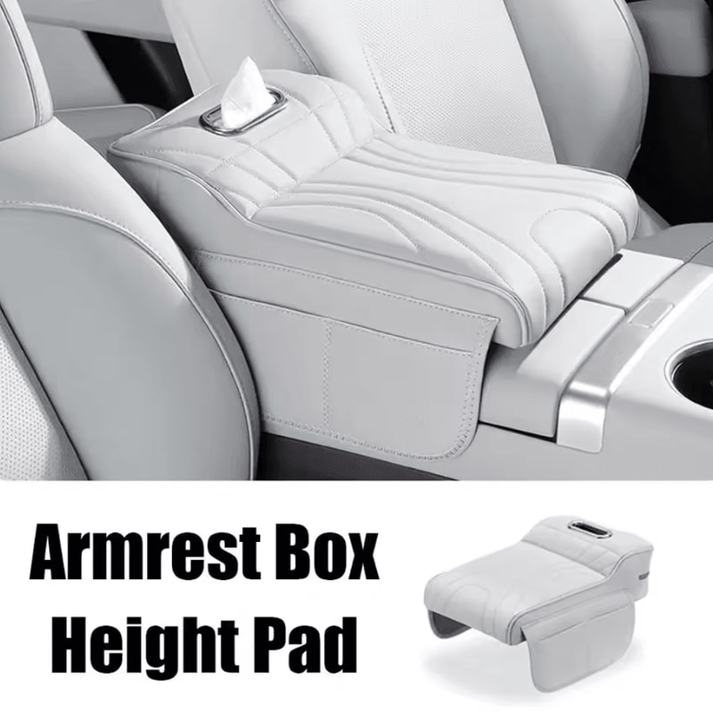 Universal Memory Foam Car Armrest Booster Cushion With Storage Pocket Interior Comfort Pad 5