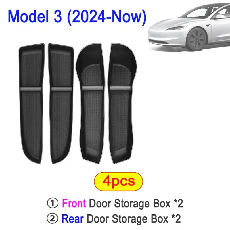 Tesla Model Y Juniper Door Side Storage Organizer Trays 3