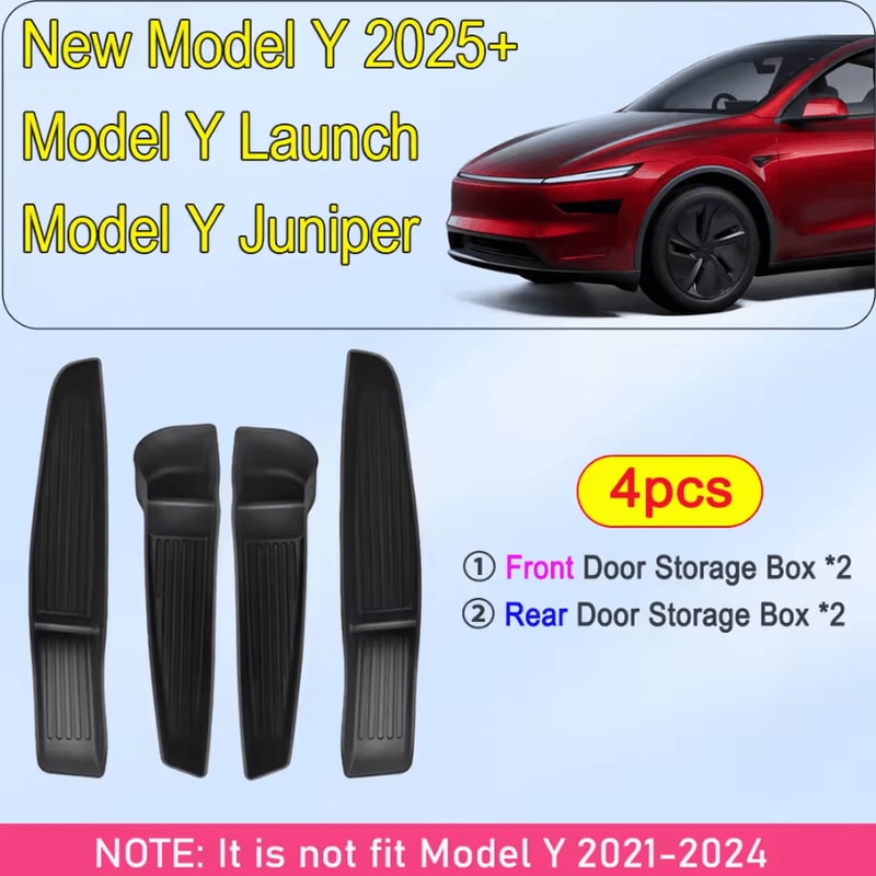 Tesla Model Y Juniper Door Side Storage Organizer Trays 5