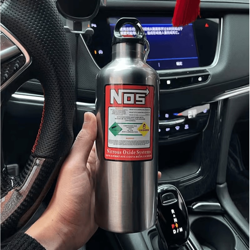 NOS Racing Style Stainless Steel Insulated Thermos Bottle 2