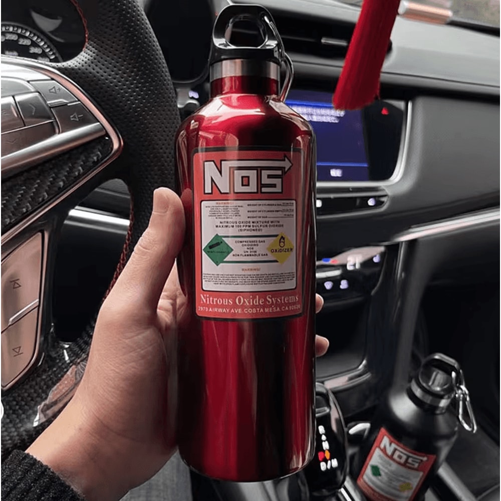NOS Racing Style Stainless Steel Insulated Thermos Bottle 3