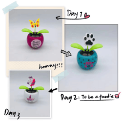 sunnybee solar swinging flower car ornament