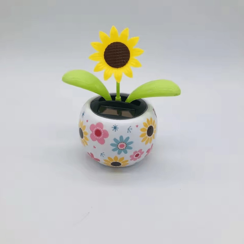 SunnyBee Solar Swinging Flower Car Ornament 2