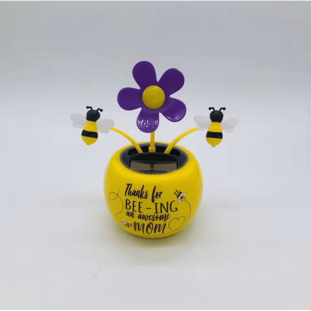 SunnyBee Solar Swinging Flower Car Ornament 3