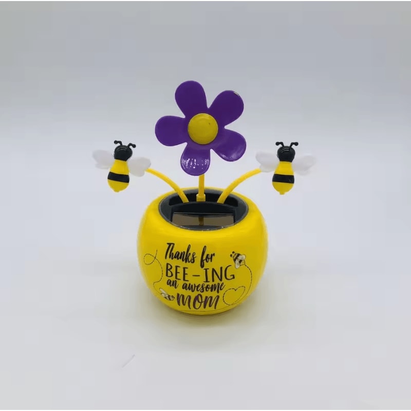 SunnyBee Solar Swinging Flower Car Ornament 3