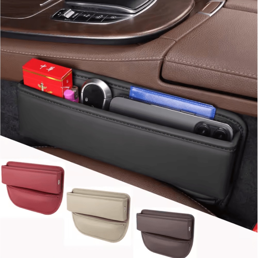 LuxHold Leather Car Seat Gap Organizer Pocket 0