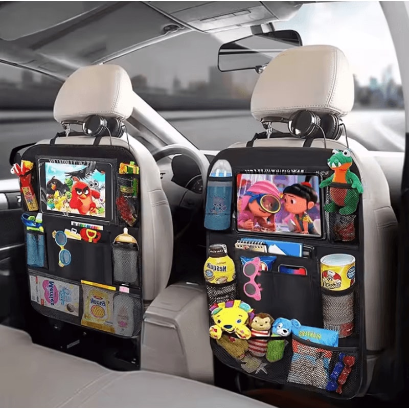 TravelMate Backseat Organizer With Touchscreen Tablet Holder 1
