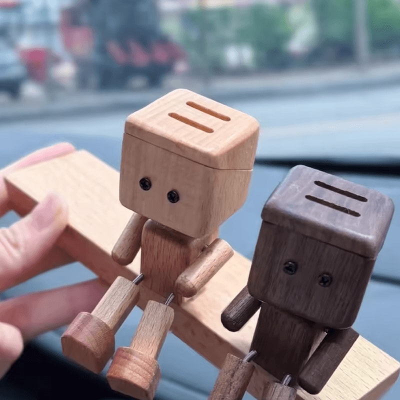 WobbleBuddy Wooden Car Aromatherapy Figurine 0