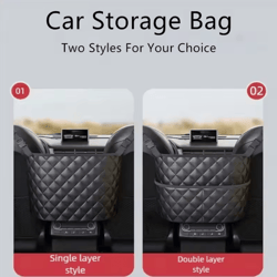 flexcarry leather car middle seat storage net organizer