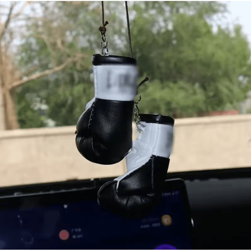 Festive Knockout Boxing Glove Car Mirror Pendant 0
