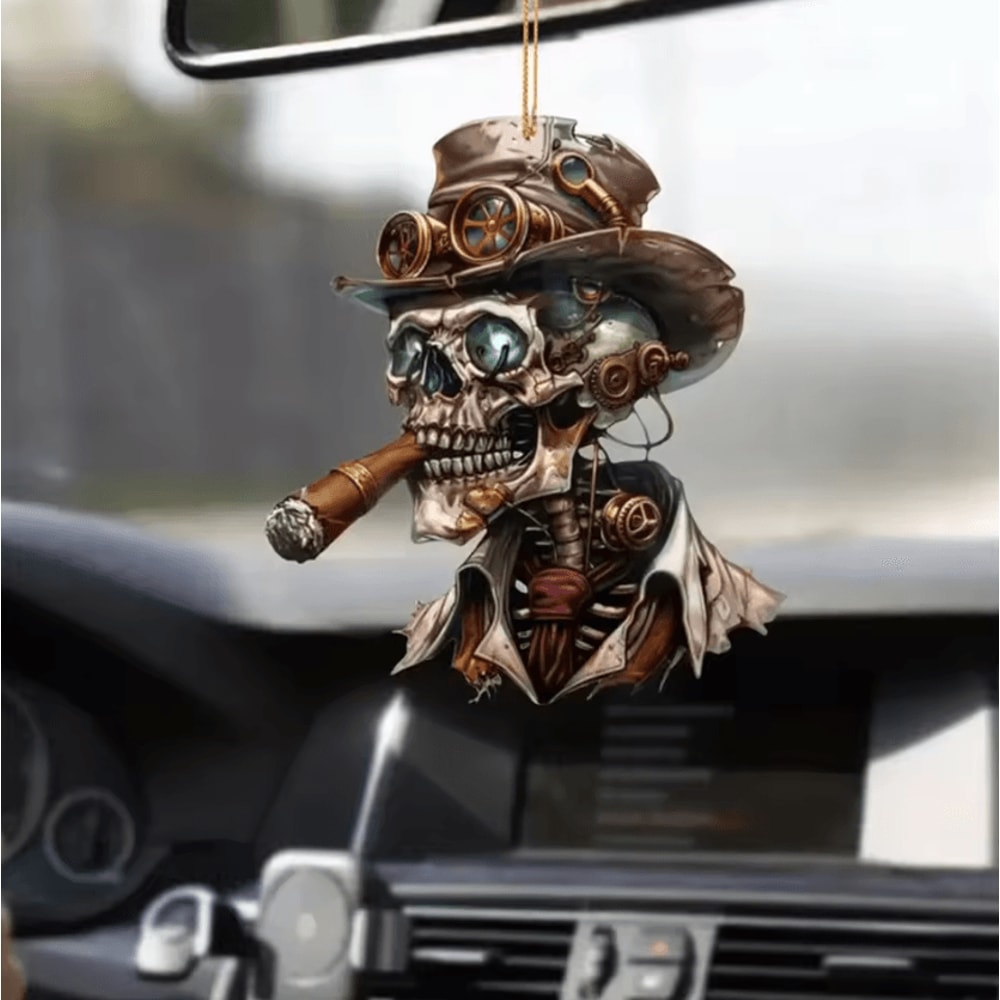 SpookyGlow Acrylic Halloween Car Mirror Pendant 0