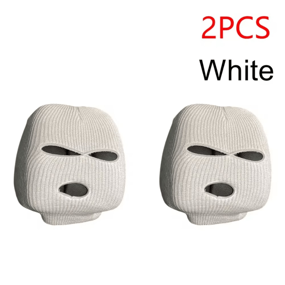 Funny Balaclava Car Headrest Cover Set For Auto Seat Protection 3