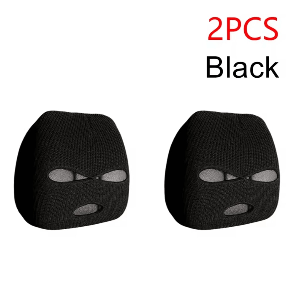 Funny Balaclava Car Headrest Cover Set For Auto Seat Protection 5