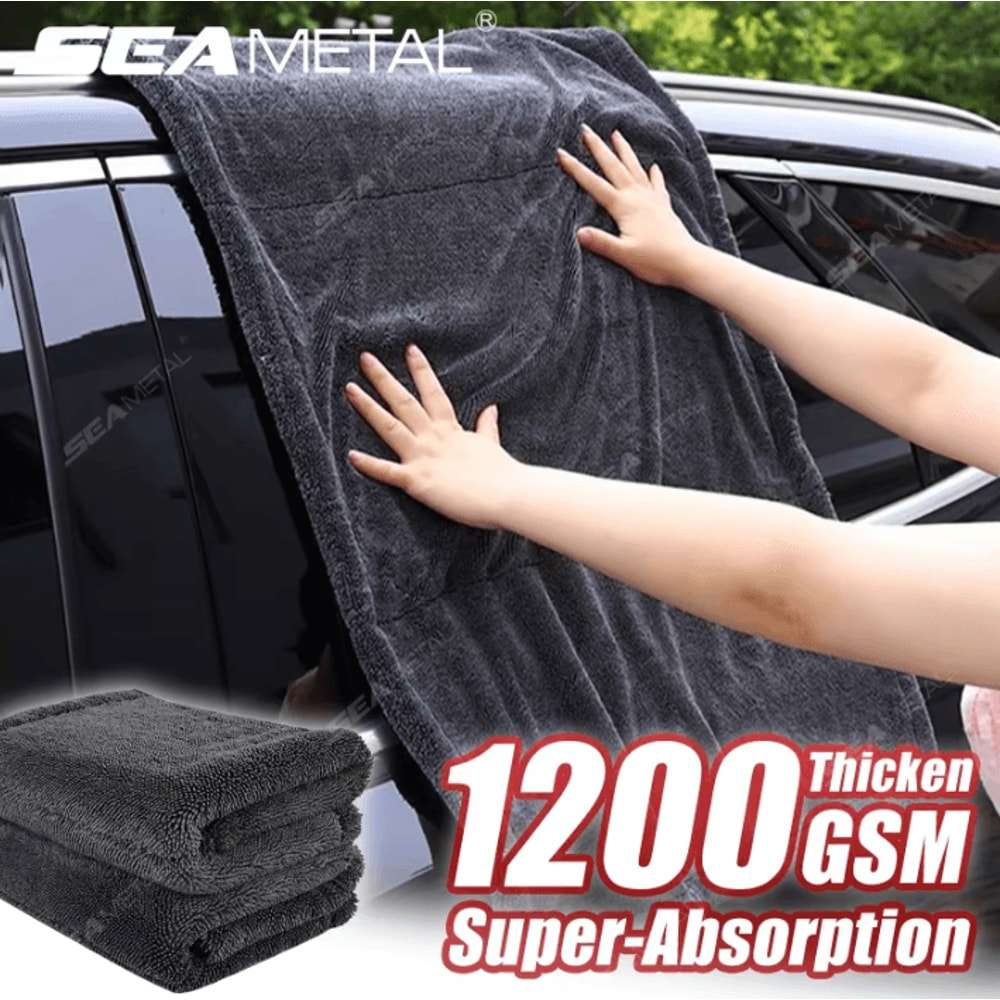 SEAMETAL 1200GSM UltraAbsorbent Microfiber Car Drying Towel 0
