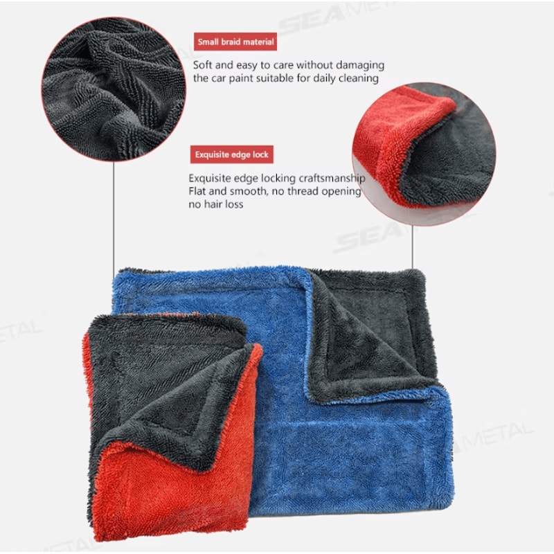SEAMETAL 1200GSM UltraAbsorbent Microfiber Car Drying Towel 1