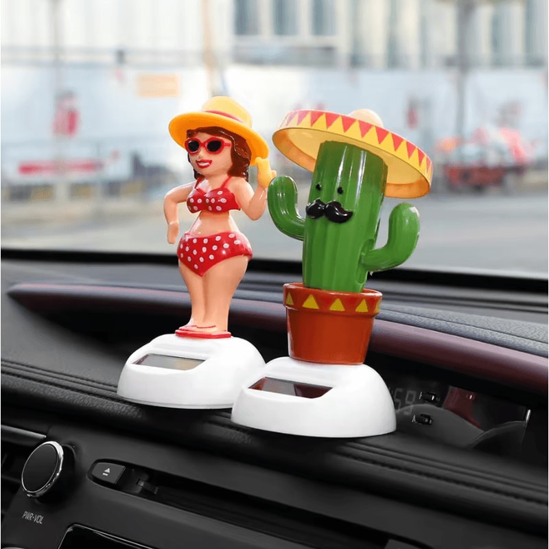 Cute SolarPowered Dancing Unicorn Dashboard Ornament 0