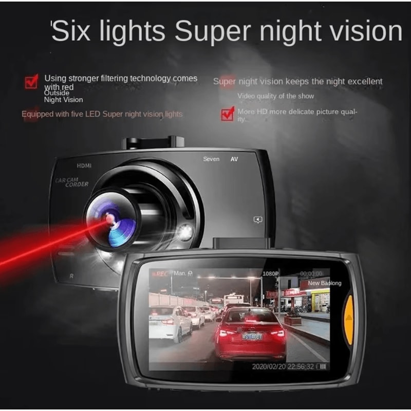 XUSHIDZ 1080P Night Vision Dash Camera DVR 2