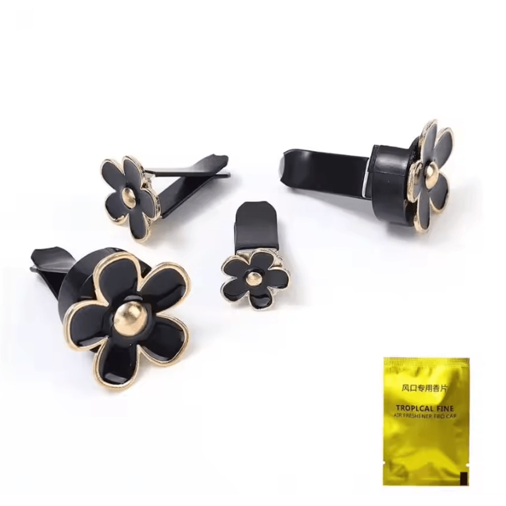 Cute Floral Car Air Vent Perfume Clip Set 2