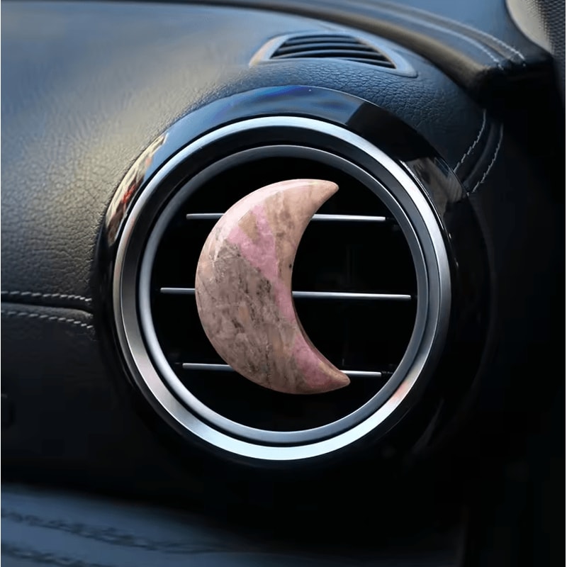 Crystal Moon Pink Car Air Vent Perfume Clip 10