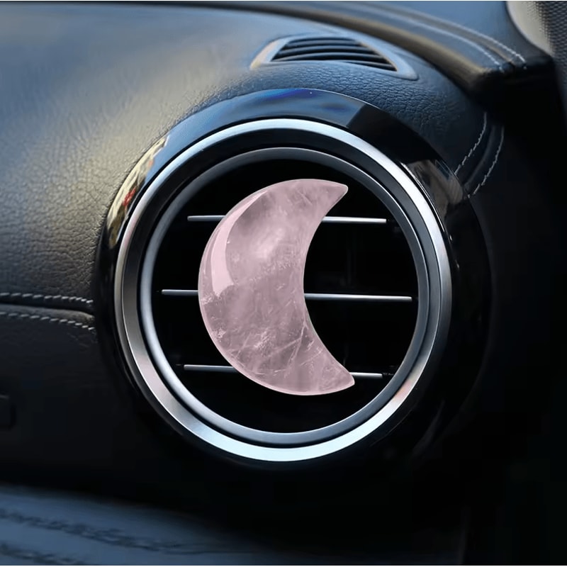 Crystal Moon Pink Car Air Vent Perfume Clip 3