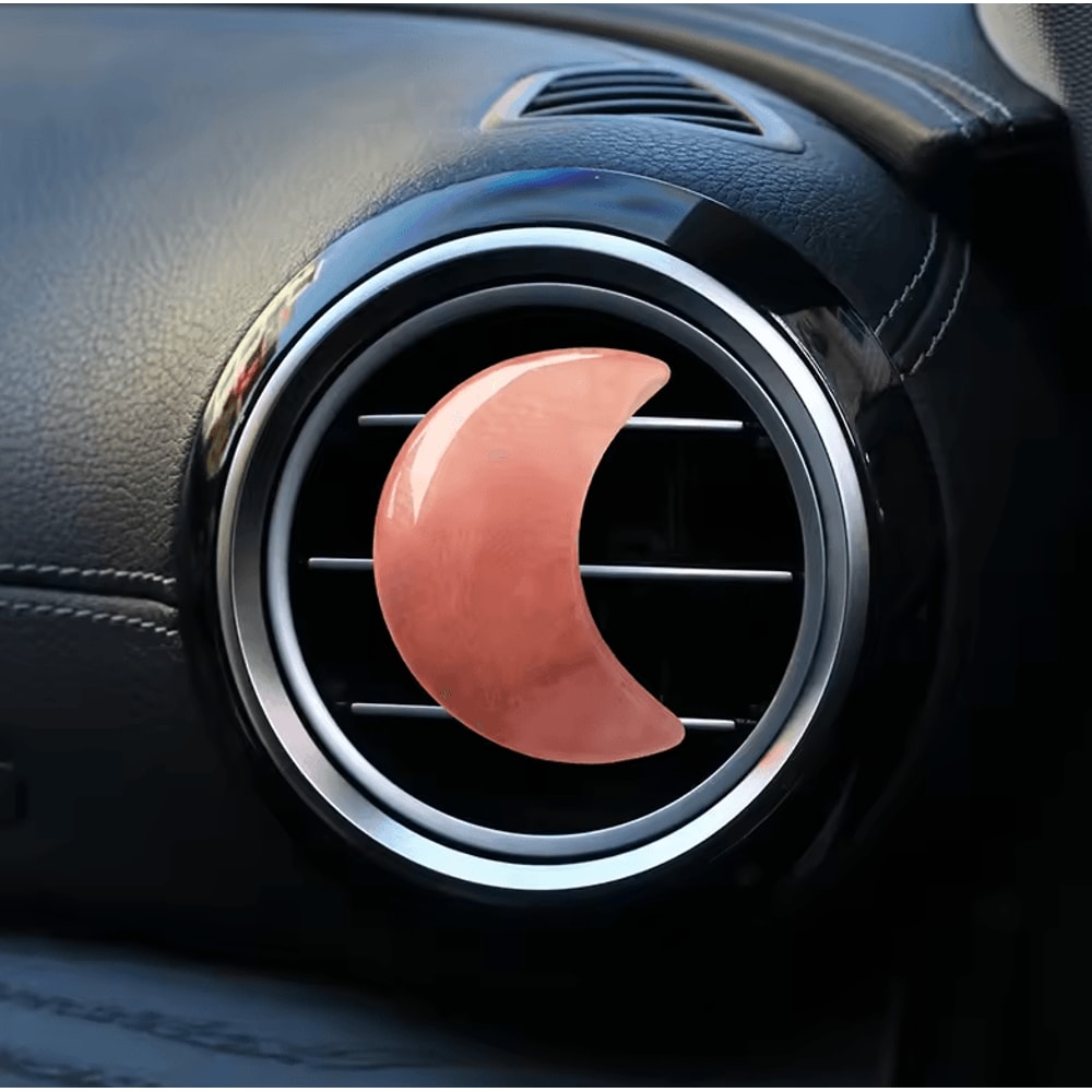 Crystal Moon Pink Car Air Vent Perfume Clip 4