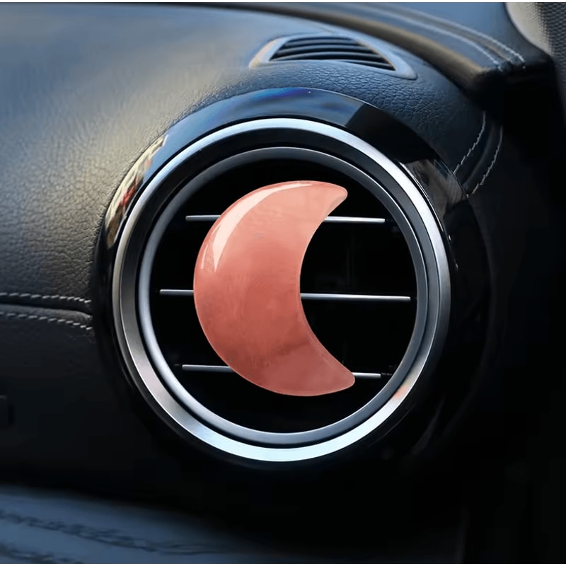 Crystal Moon Pink Car Air Vent Perfume Clip 4
