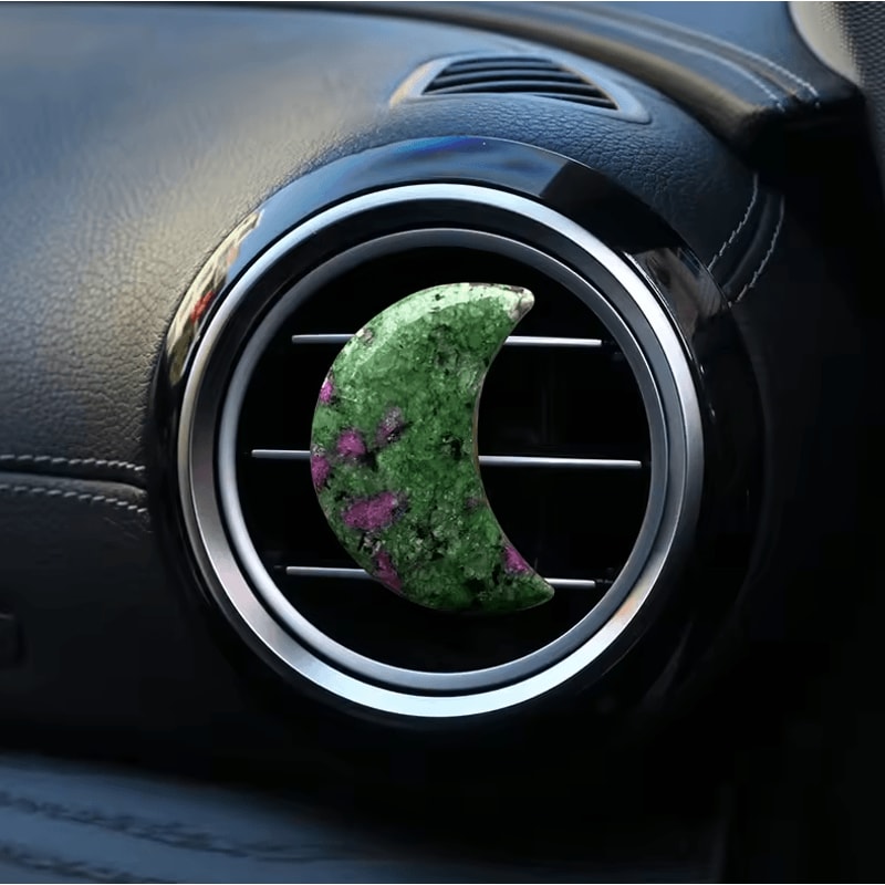 Crystal Moon Pink Car Air Vent Perfume Clip 5