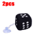 Retro Plush Fuzzy Dice Rearview Mirror Hanging Set 9