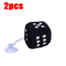 Retro Plush Fuzzy Dice Rearview Mirror Hanging Set 9