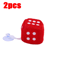 Retro Plush Fuzzy Dice Rearview Mirror Hanging Set 11