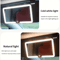 Rechargeable LED Car Vanity Mirror HD Sun Visor Makeup Mirror With Adjustable Fill Light 2