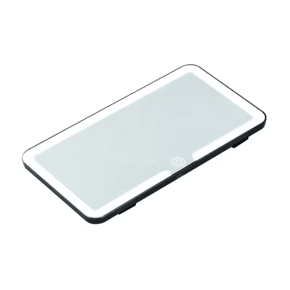 Rechargeable LED Car Vanity Mirror HD Sun Visor Makeup Mirror With Adjustable Fill Light 4