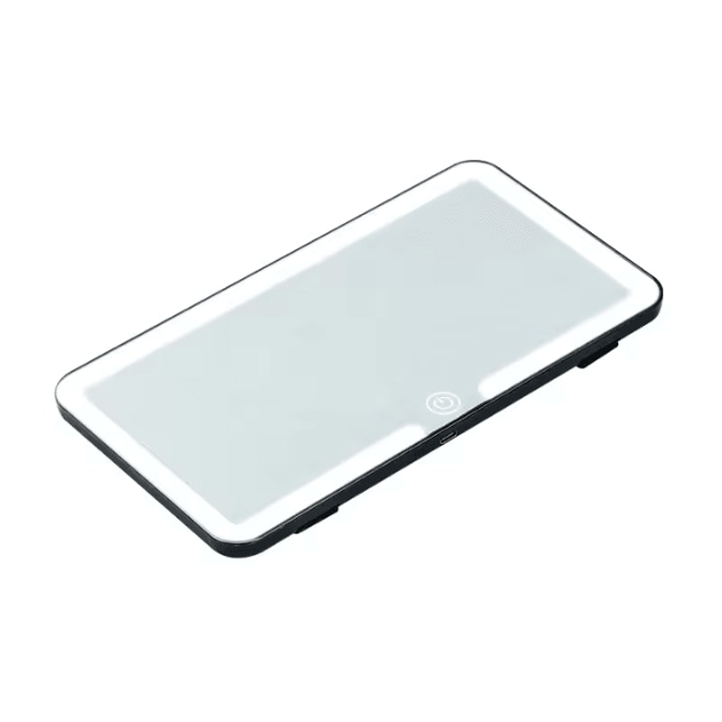 Rechargeable LED Car Vanity Mirror HD Sun Visor Makeup Mirror With Adjustable Fill Light 4