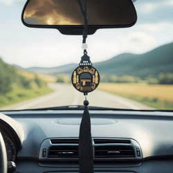 islamic rearview mirror hanging ornament – elegant muslim tassel car pendant decoration