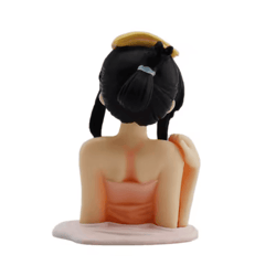 kawaii bobble girl dashboard ornament – cute shaking car interior doll decoration