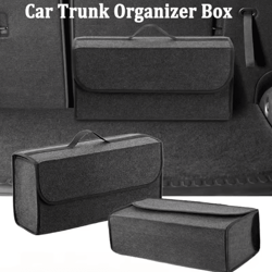 portable felt car trunk organizer box – large capacity anti-slip storage solution