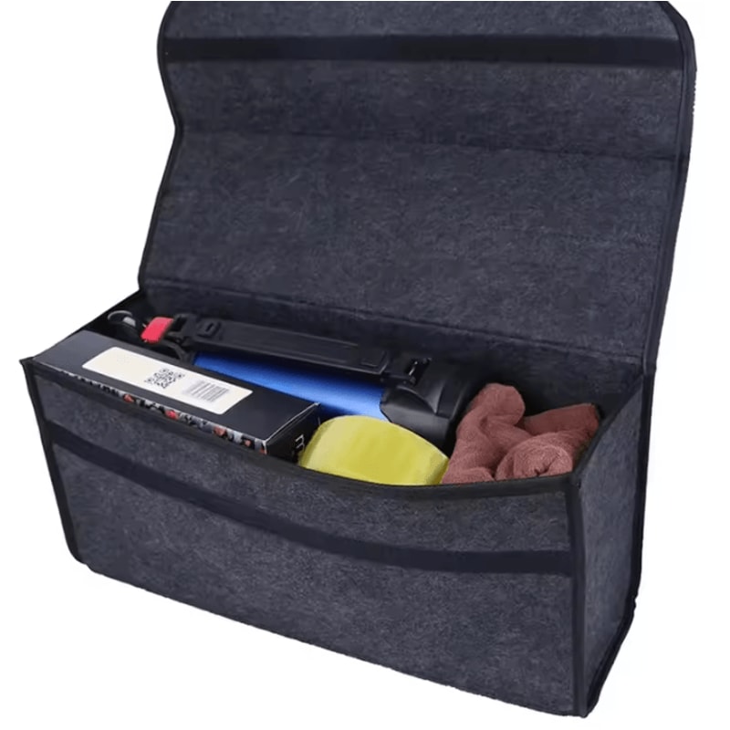 Portable Felt Car Trunk Organizer Box Large Capacity AntiSlip Storage Solution 1
