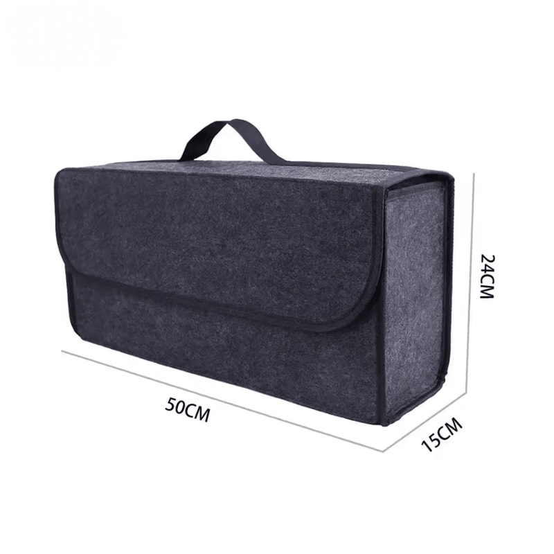 Portable Felt Car Trunk Organizer Box Large Capacity AntiSlip Storage Solution 4