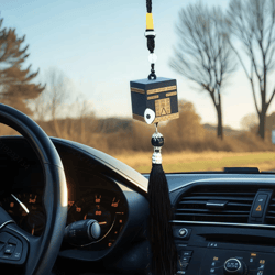 islamic rearview mirror hanging charm – elegant ramadan & eid car decor ornament
