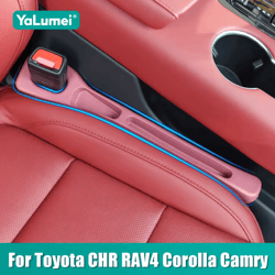 toyota seat gap filler organizer – custom fit crevice storage accessory for c-hr, rav4, corolla, camry & prado