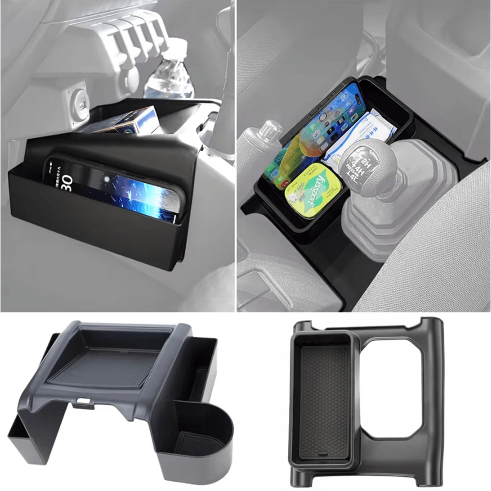 Suzuki Jimny Gear Shift Storage Box Center Console Organizer Tray With Phone Cup Holder 0