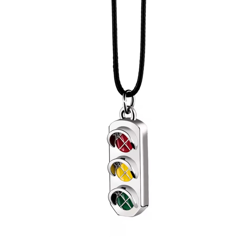 Traffic Light Car Mirror Hanging Ornament Retro Rearview Mirror Pendant Decoration 4