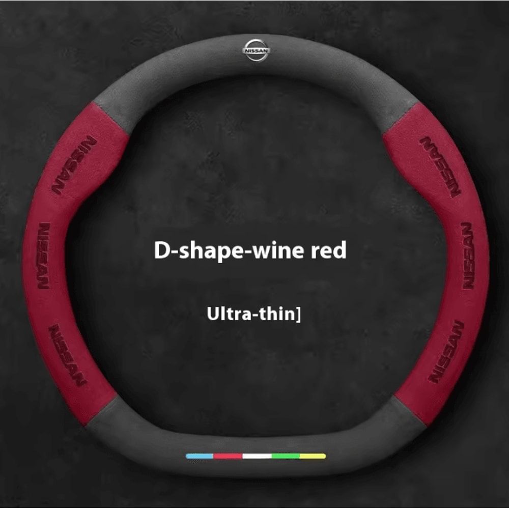 Nissan Premium Steering Wheel Cover AntiSlip Leather Grip For Qashqai Juke XTrail More 4
