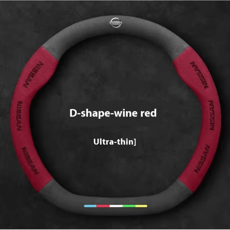 Nissan Premium Steering Wheel Cover AntiSlip Leather Grip For Qashqai Juke XTrail More 4