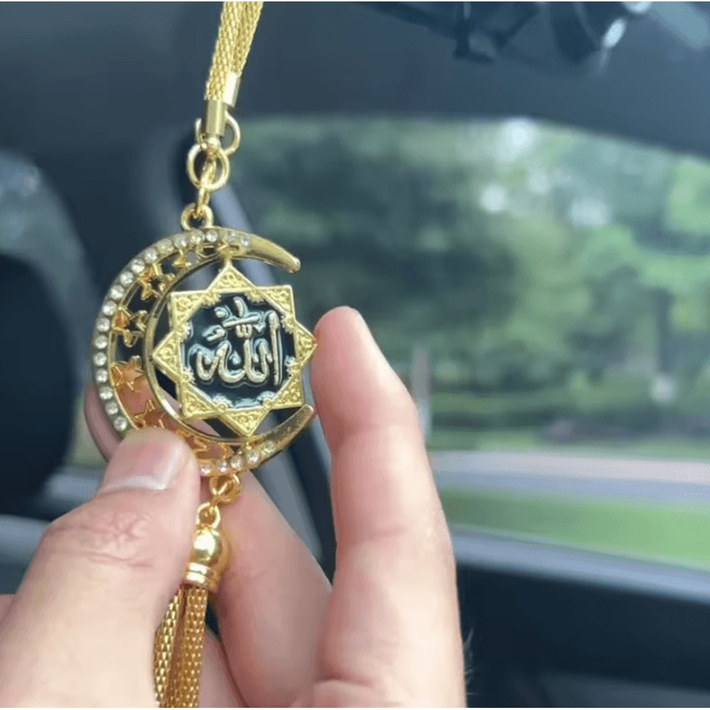 Islamic Style Car Hanging Ornament Elegant FaithInspired Rearview Mirror Accessory 2