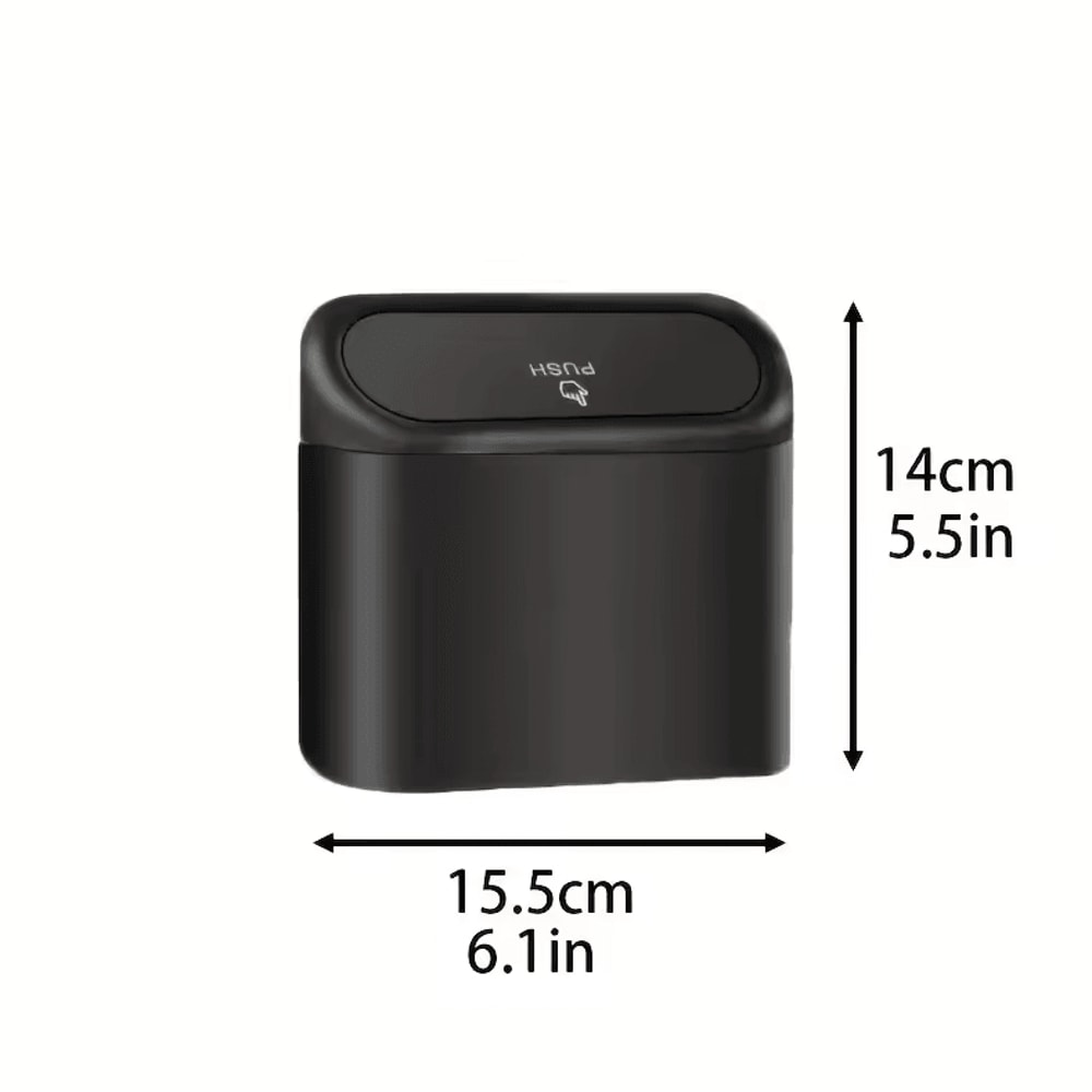 Universal Car Clamshell Trash Bin Hanging PressTop Vehicle Garbage Storage Box 3